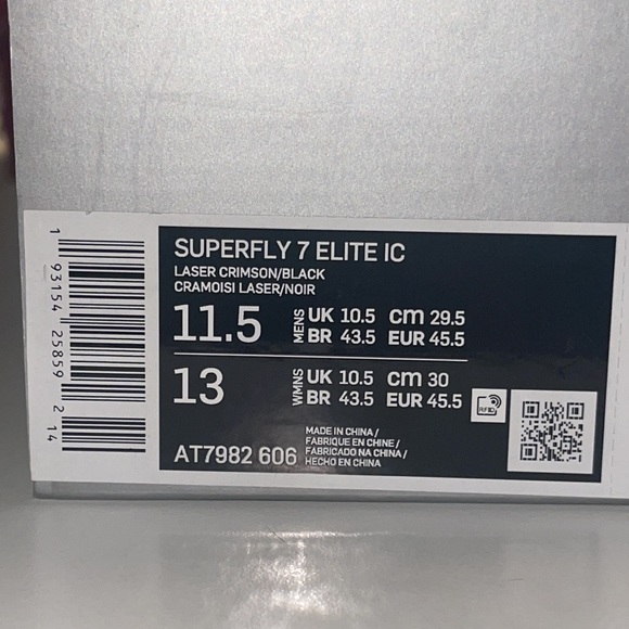 Nike Brand Superfly Elite IC mens Football Sz 11.5 - Picture 3 of 3